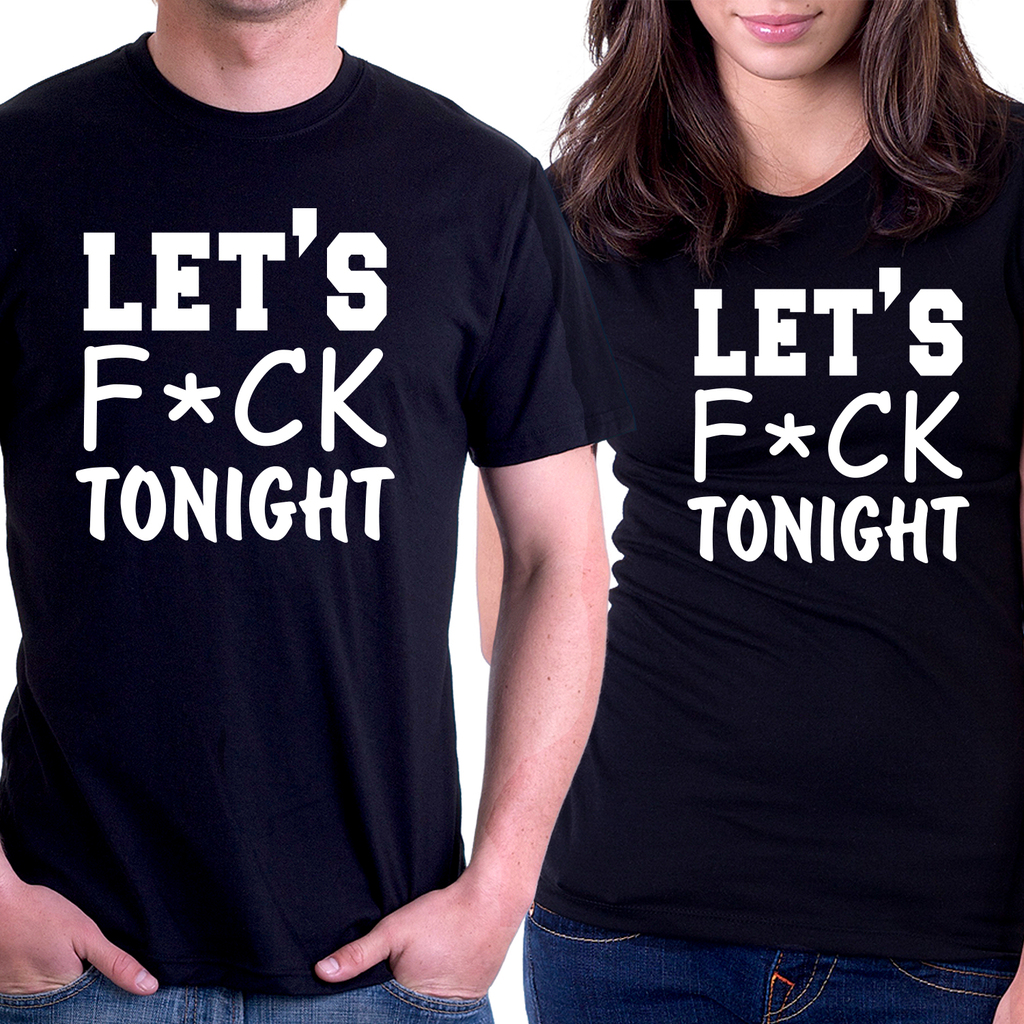 Забавни Тениски за двама с надписи - Какво ще кажеш за довечера