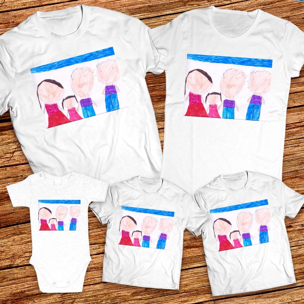Тениски с щампи с детска рисунка на Цветомира Мирославова Маринова 7г. гр. Ботевград