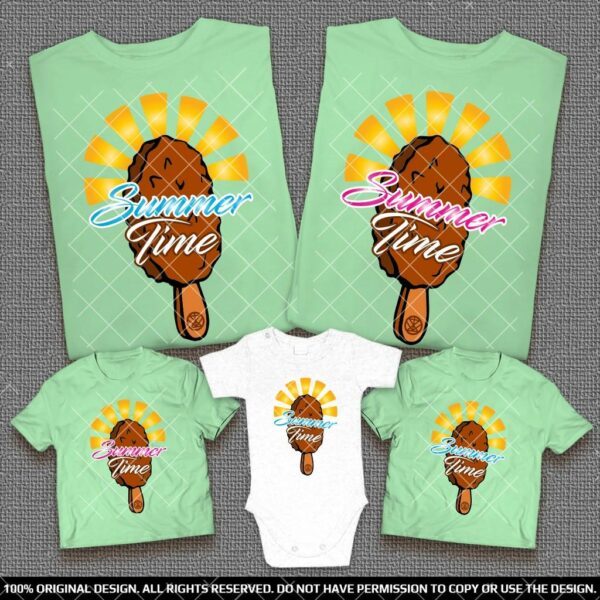 Еднакви Тениски за Семейства и Компании със Сладоледи Summer Time - Image 4