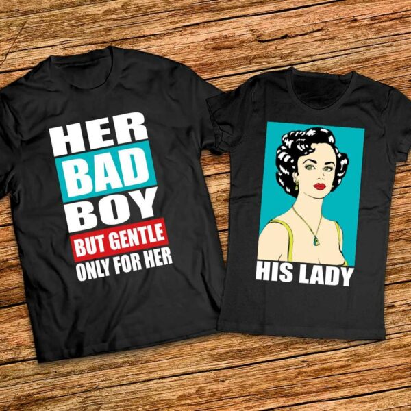 Тесники с щампи и надписи за двойки - Her Bad Boy - His Lady - Image 4