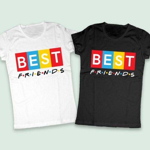 Дамски тениски за Групи и Компании с надпис BEST FRIENDS