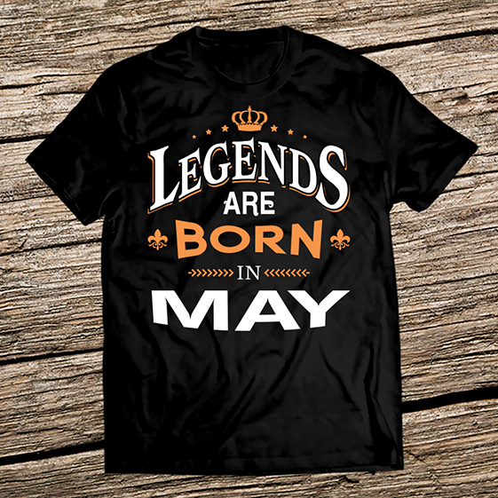 Тениска за рожден ден - Легендите са родени през Май
