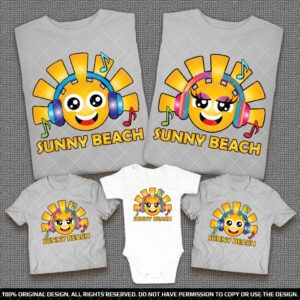 Еднакви Семейни Тениски за Лятната почивка на Слънчев Бряг