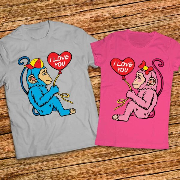 Комплект тениски за влюбени  I love you - Image 6