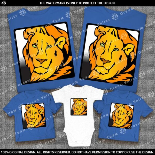 Забавни Семейни тениски с Лъв