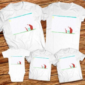 Тениски с щампа с детска рисунка на Ясен Кирилов Радойчев 8г. с. Чепинци