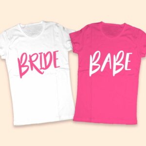 Дамски потници за Моминско парти с надпис Bride & Babe