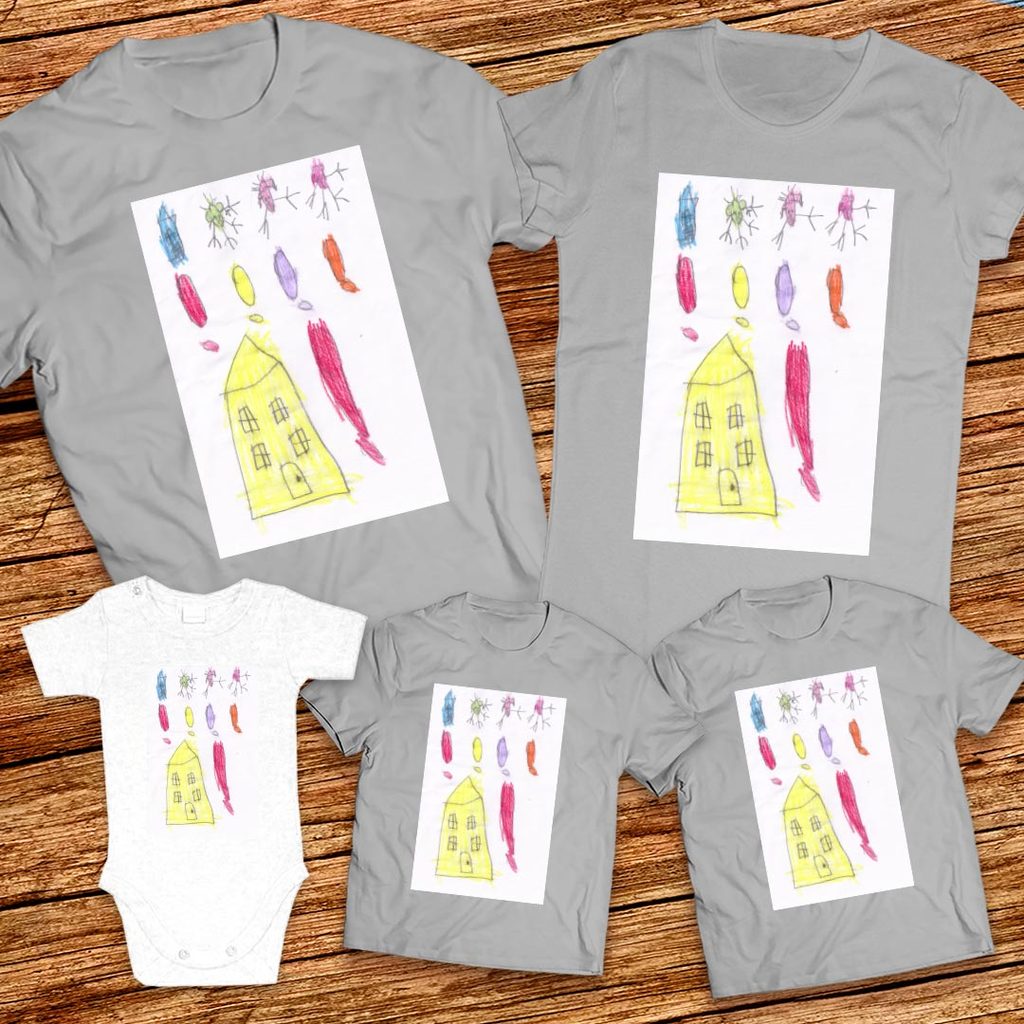 Тениски с щампа с детска рисунка на Павлина Симеонова Вачева 8г. с. Чепинци