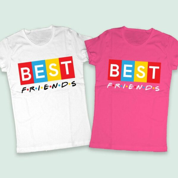 Дамски тениски за Групи и Компании с надпис BEST FRIENDS