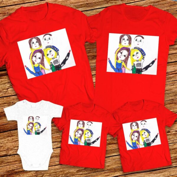 Тениски с детска рисунка на Тереза Пъшева 6г. гр. Русе