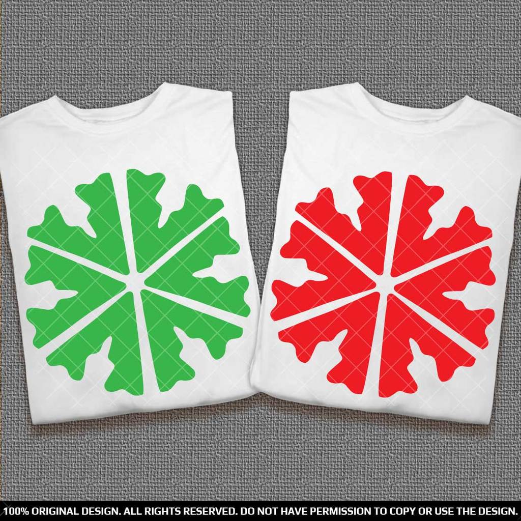 Коледен комплект тениски със Снежинка