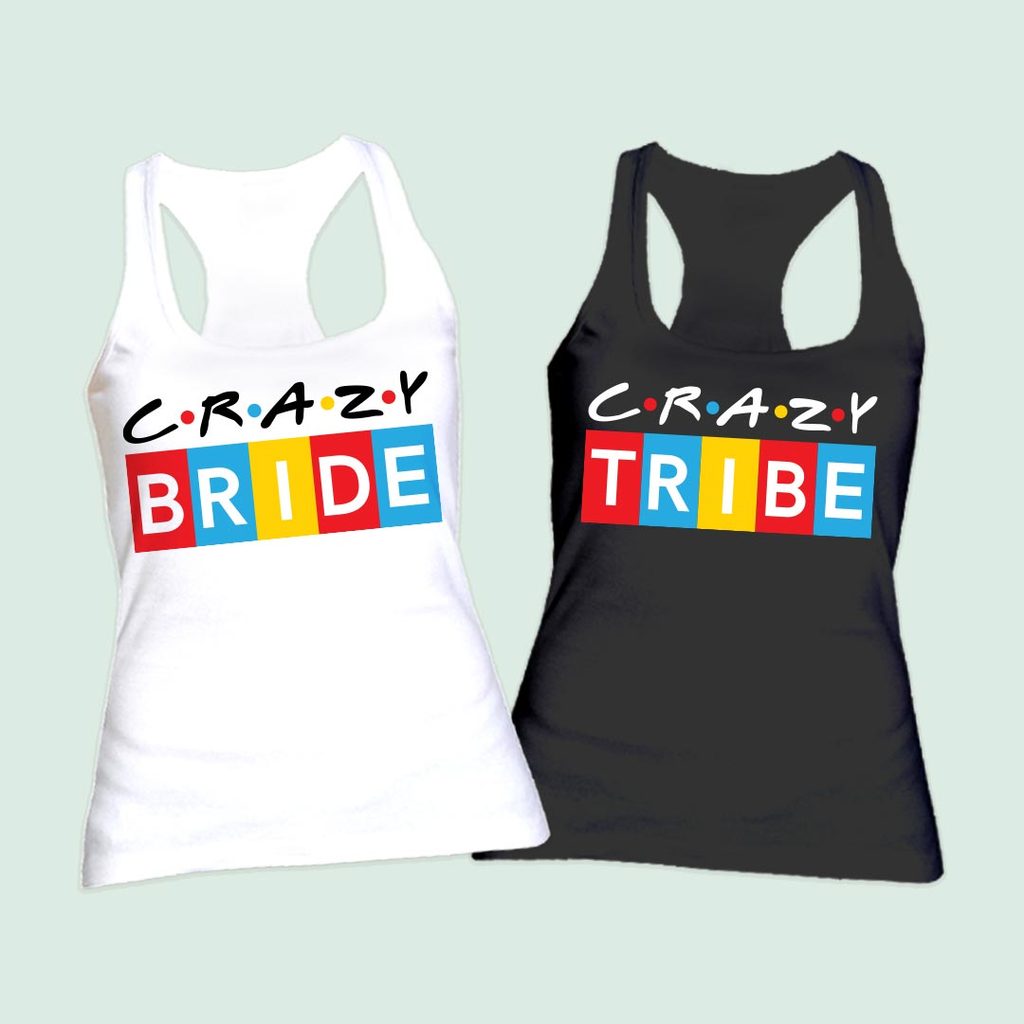 Комплект потници за Моминко парти CRAZY BRIDE & TRIBE