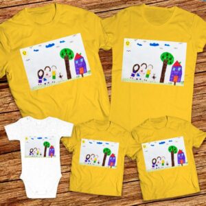 Тениски с детска рисунка на