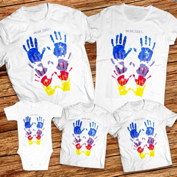 Тениски с щампa с детска рисунка на Селин Танер Бекир на 7г. от гр. Кърджали