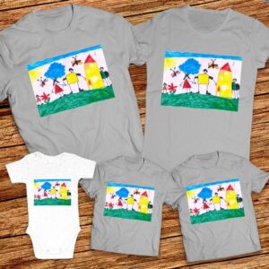 Тениски с детска рисунка на Айя Аднан Зия - 5г. ДГ Пчелица гр. Търговище