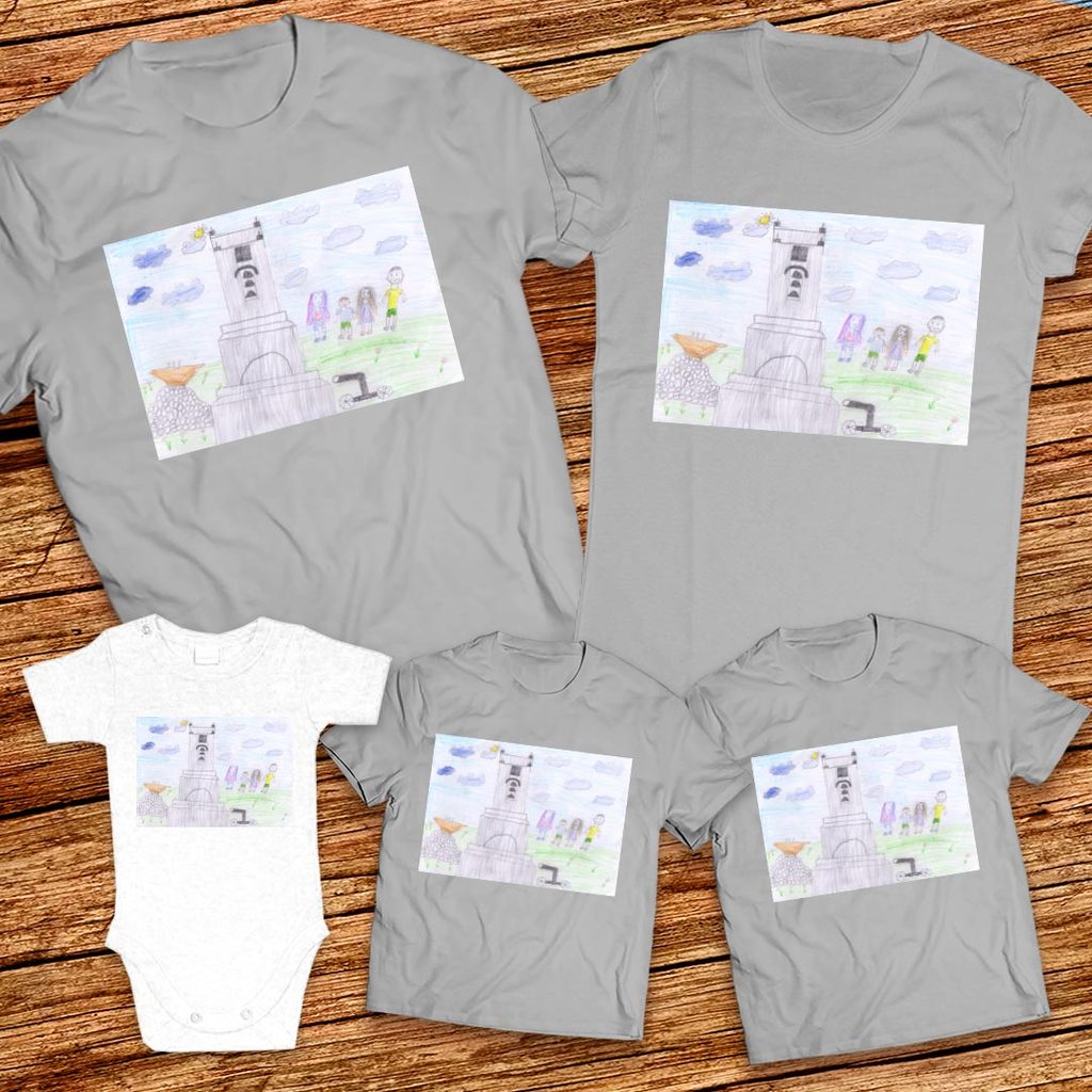 Тениски с детска рисунка на ВЕЛИСЛАВА ВЕЛЕВА на 10 години от село Козар - Белене