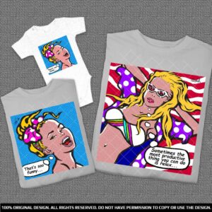 Забавни Тениски за Мама и момиченце на море