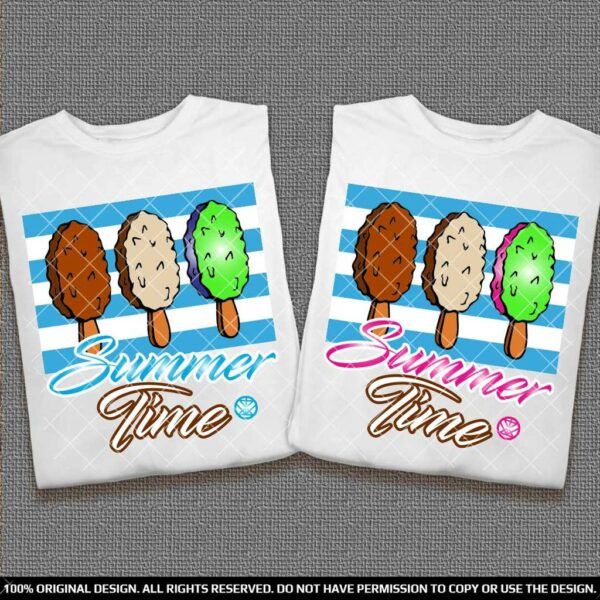 Еднакви тениски за Двойки със Сладоледи