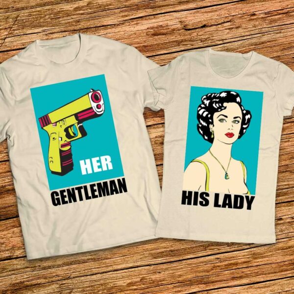 Тениски с щампи за него и нея - Her Gentleman - His Lady