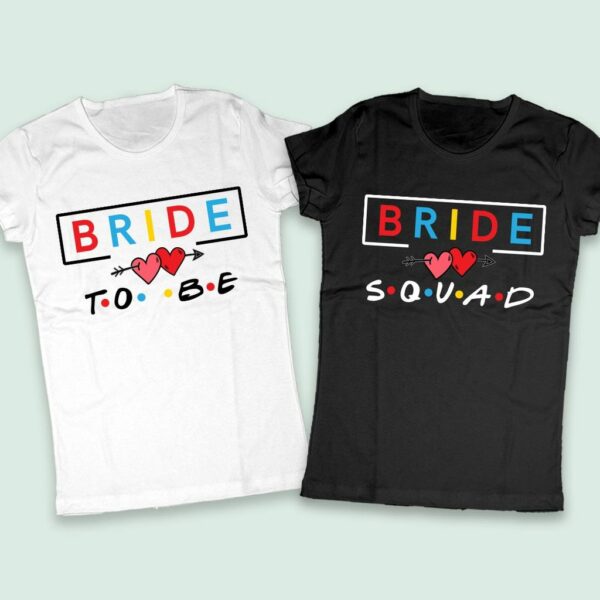 Тениски за Моминко парти BRIDE ТО БЕ & BRIDE SQUAD