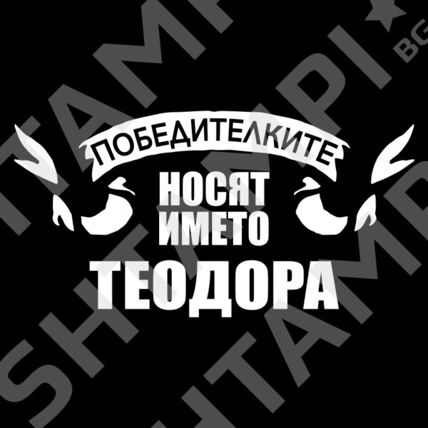 Победителките носят името Теодора - тениска с щампа