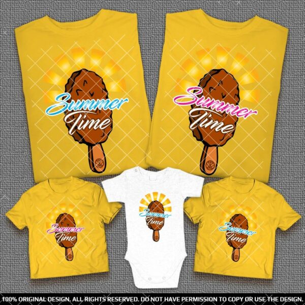 Еднакви Тениски за Семейства и Компании със Сладоледи Summer Time - Image 3