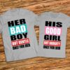 Комплект за него и нея - Тениски с щампа Her Bad Boy - His Good Girl - Image 4