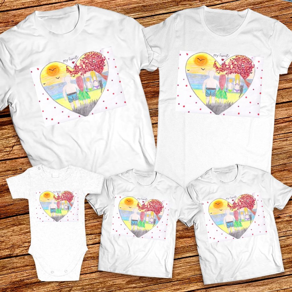 Тениски с детска рисунка на Преслава Благоева 11г. гр. Костинброд