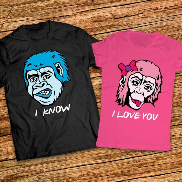 Забавен Подарък за него и нея - Тениски I love you - I Know - Image 5