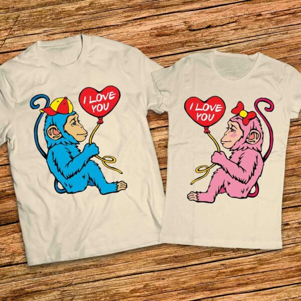 Комплект тениски за влюбени  I love you - Image 5