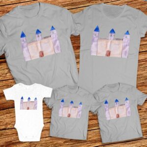 Тениски с щампa с детска рисунка на Племенница на охраната на Културен Дом Крсно Село