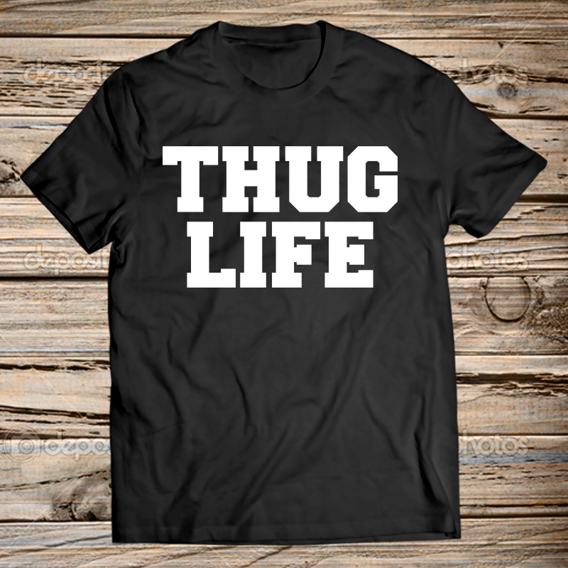 Тениска с щампа THUG LIFE - Black