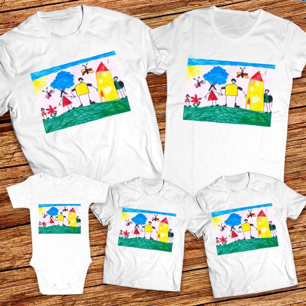 Тениски с детска рисунка на Айя Аднан Зия - 5г. ДГ Пчелица гр. Търговище