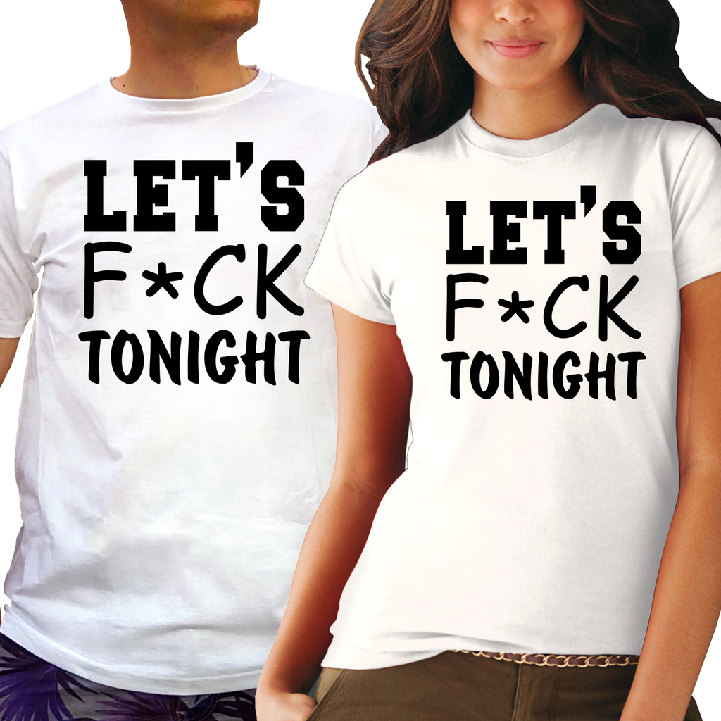 Забавни Тениски за двойки с надписи - Какво ще кажеш за довечера
