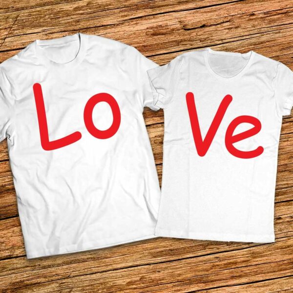 Комплект за него и нея - Love - Тениски за влюбени - Любов - Image 2