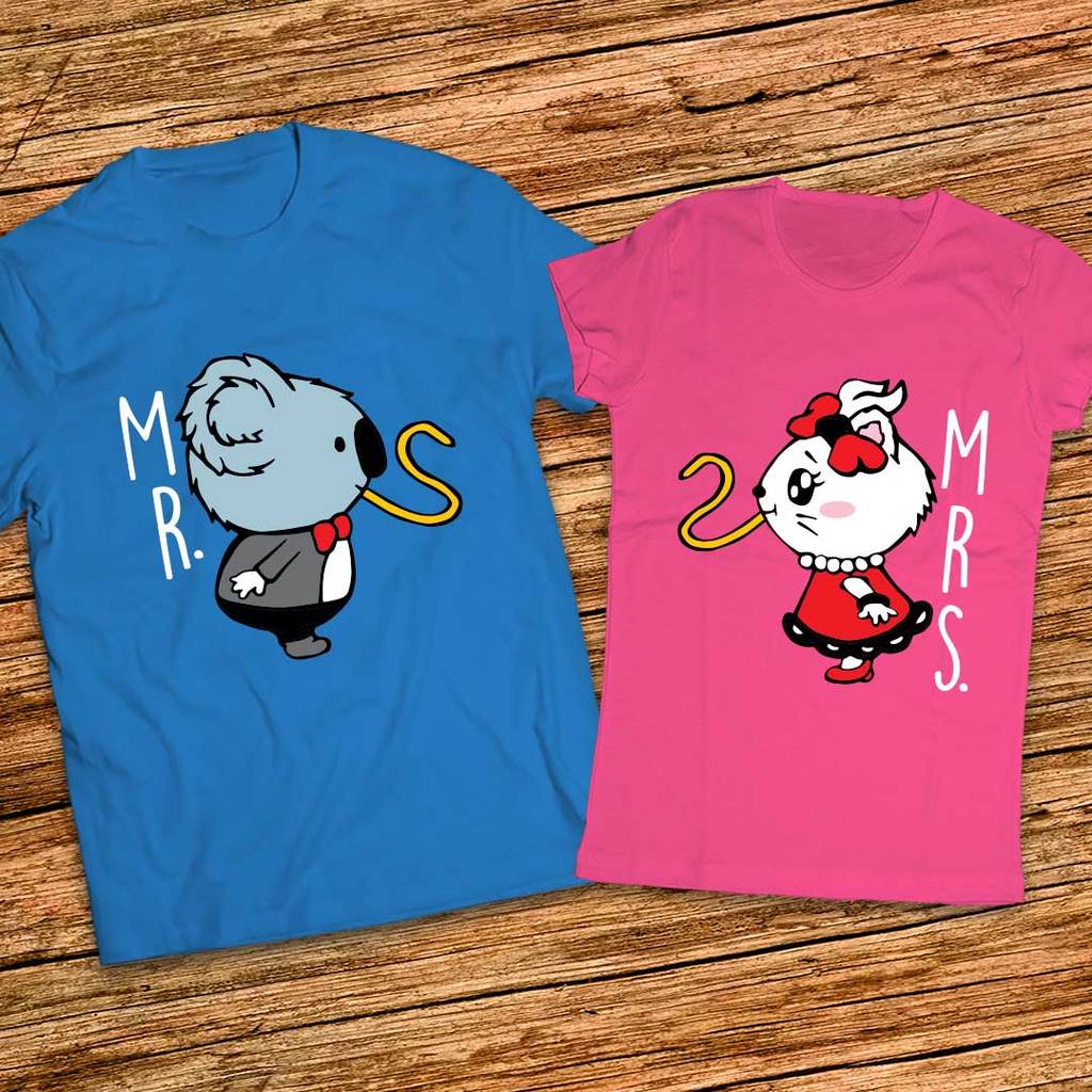 Тениски с Коала и Коте - Mr и Mrs - Тениски за двама