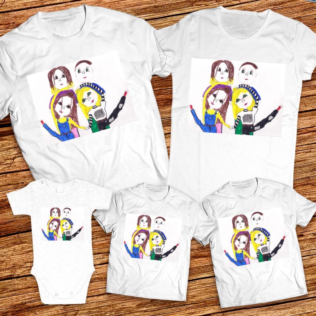 Тениски с детска рисунка на Тереза Пъшева 6г. гр. Русе