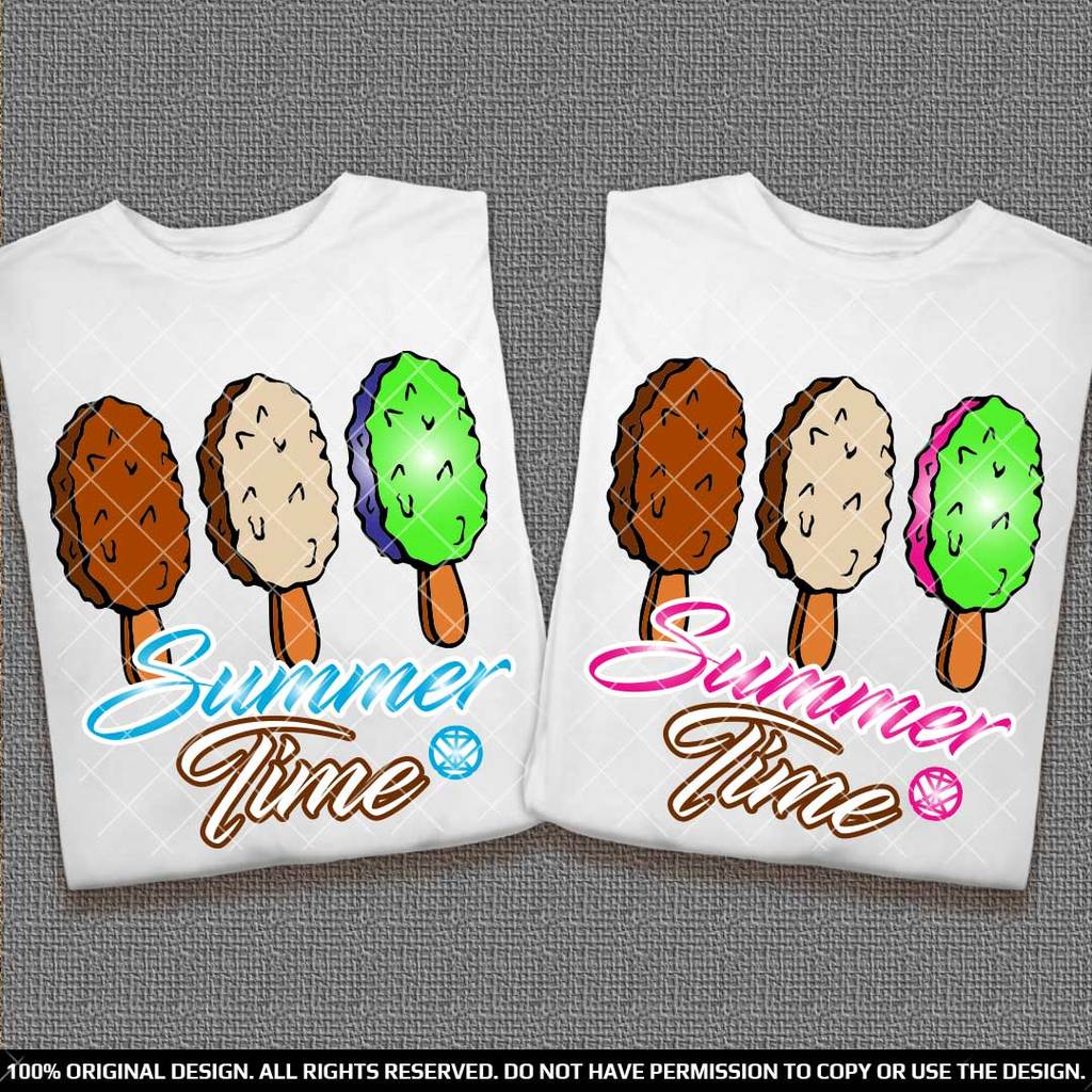 Еднакви тениски за Двойки със Сладоледи