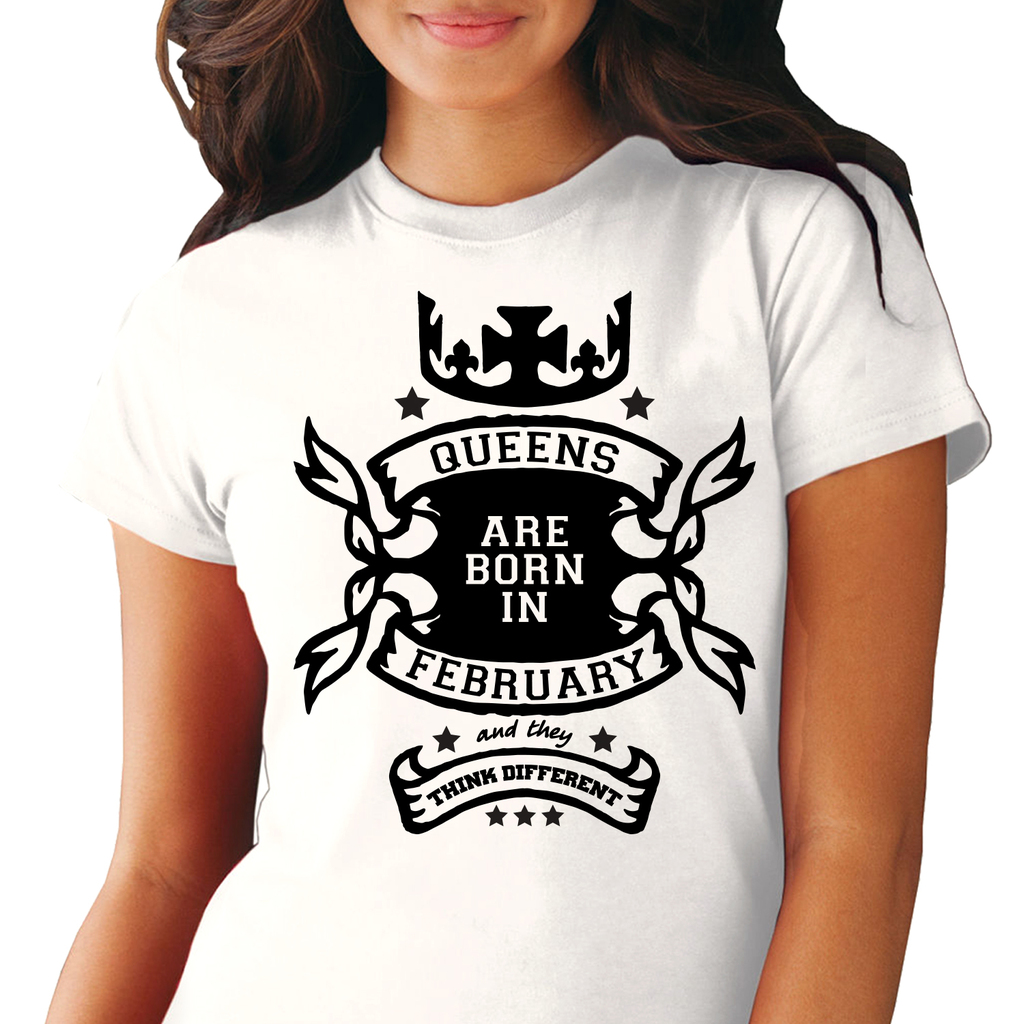 Тениска - Кралиците са родени през Февруари мислят различно