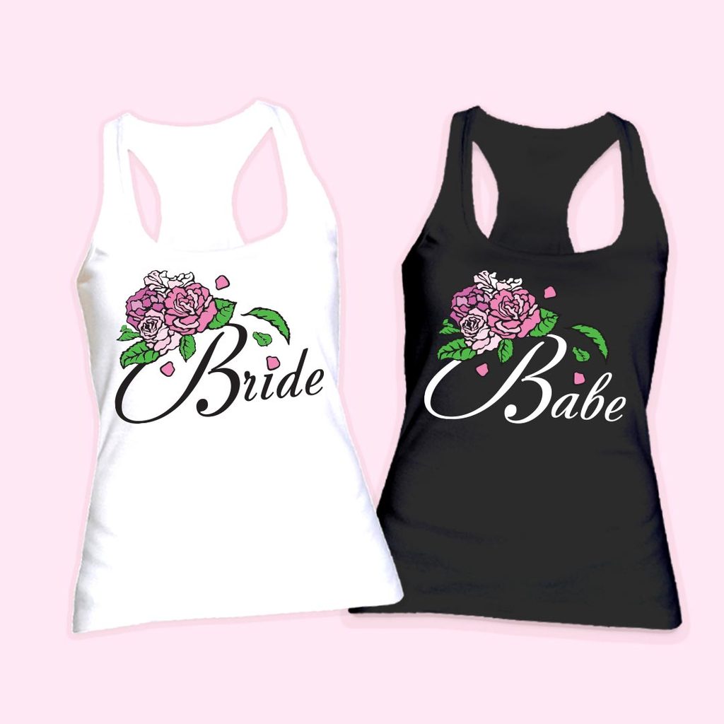 Дамски потници за Моминско парти Bride & Babe cъс стилизирани рози