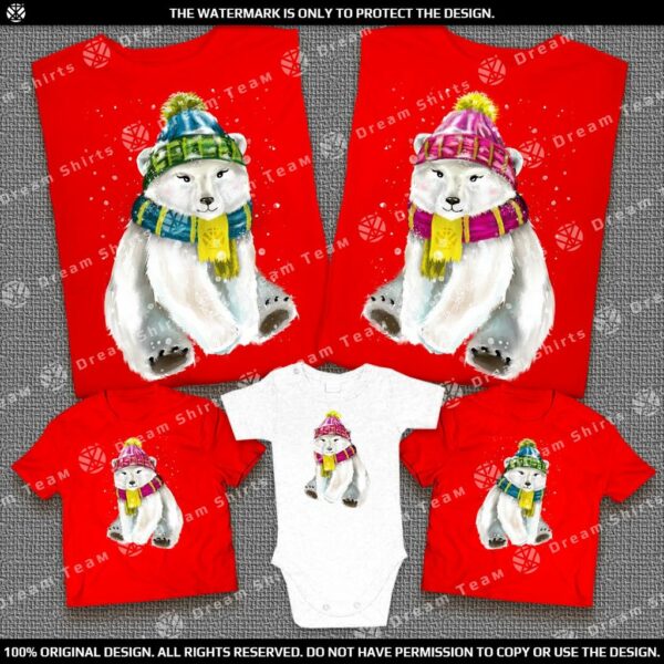 Семейни тениски - Бели мечета - Image 6