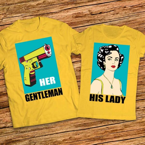 Тениски с щампи за него и нея - Her Gentleman - His Lady