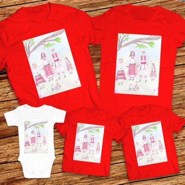 Тениски с щампа с  детска рисунка на Велизара Ангелова Йосифова 10г. гр. Луковит