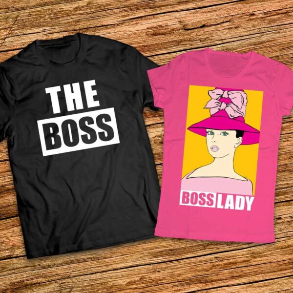 The Boss - Lady Boss - комплект тениски за мъж и жена - Image 7