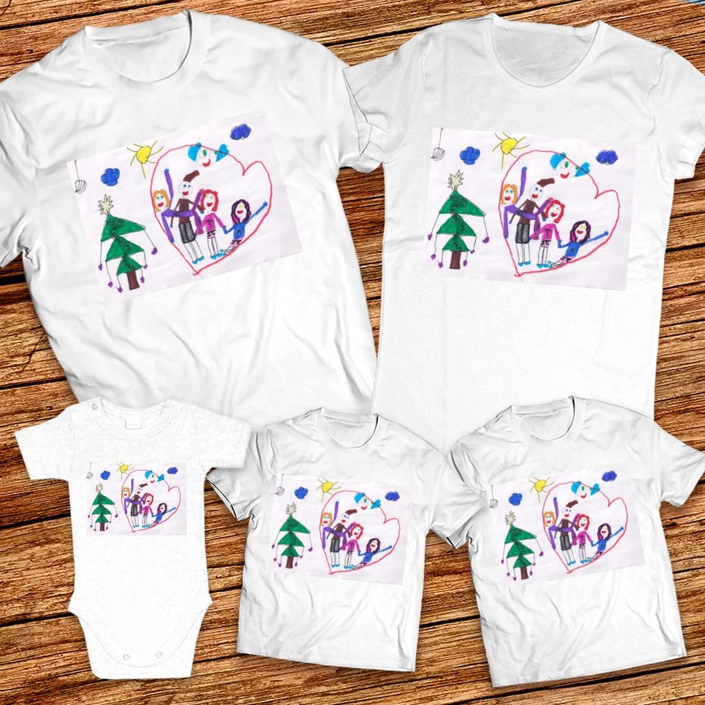 Тениски с детска рисунка на Анита Пъшева 6г. гр. Русе