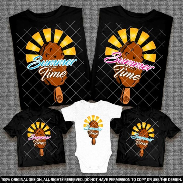 Еднакви Тениски за Семейства и Компании със Сладоледи Summer Time - Image 7