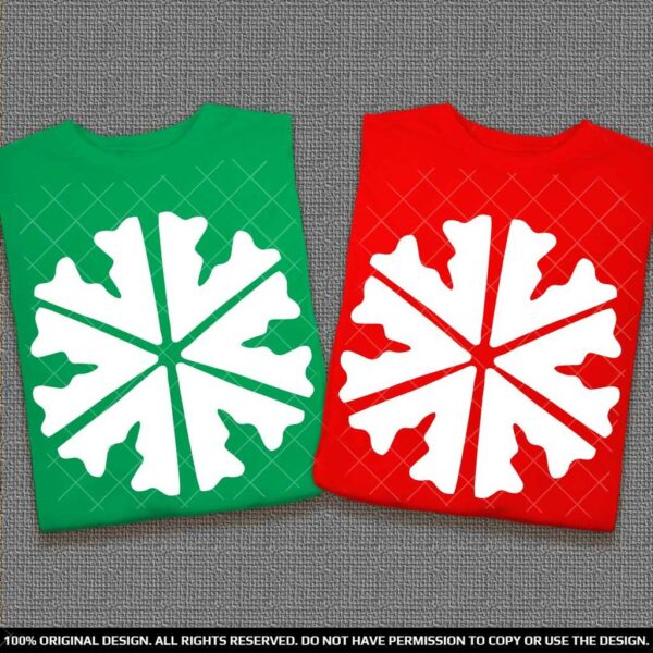 Коледен комплект тениски със Снежинка