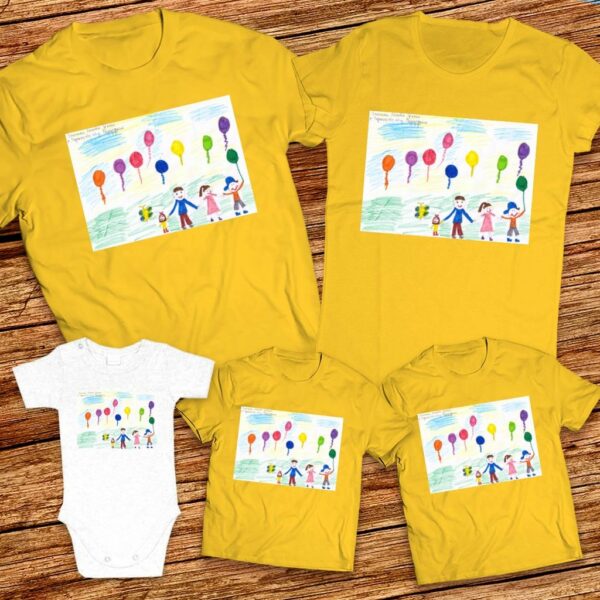 Тениски с щампa с детска рисунка Златка Попова 4-ти клас с. Черногорово
