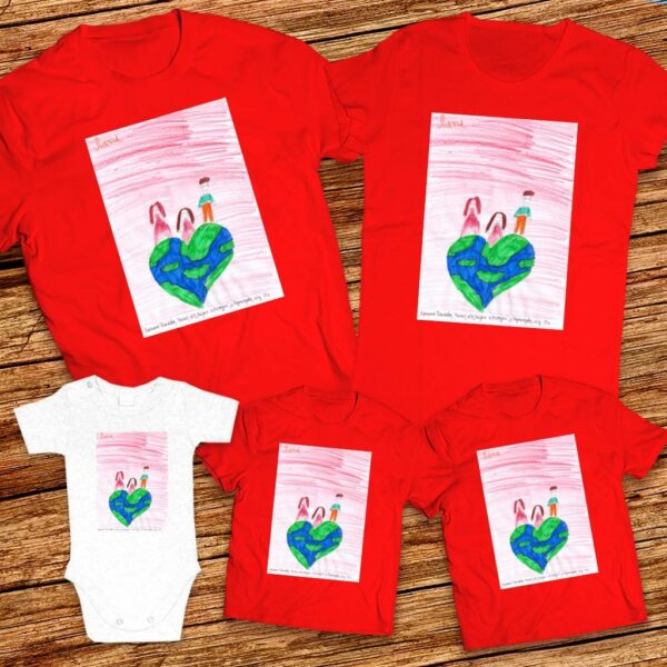 Тениски с щампa с детска рисунка Латинка Тошкова 4-ти клас с. Черногорово