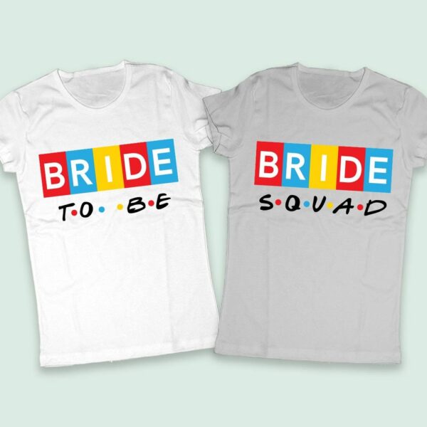 Дамски тениски за Моминко парти BRIDE ТО БЕ & BRIDE SQUAD - Image 2